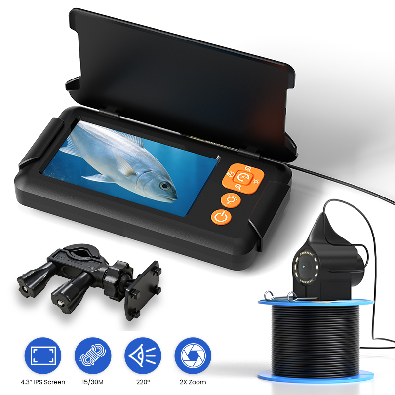 Fishing Depth Finder - Fishing Camera 4.3’’ Screen 15M/30M Cable
