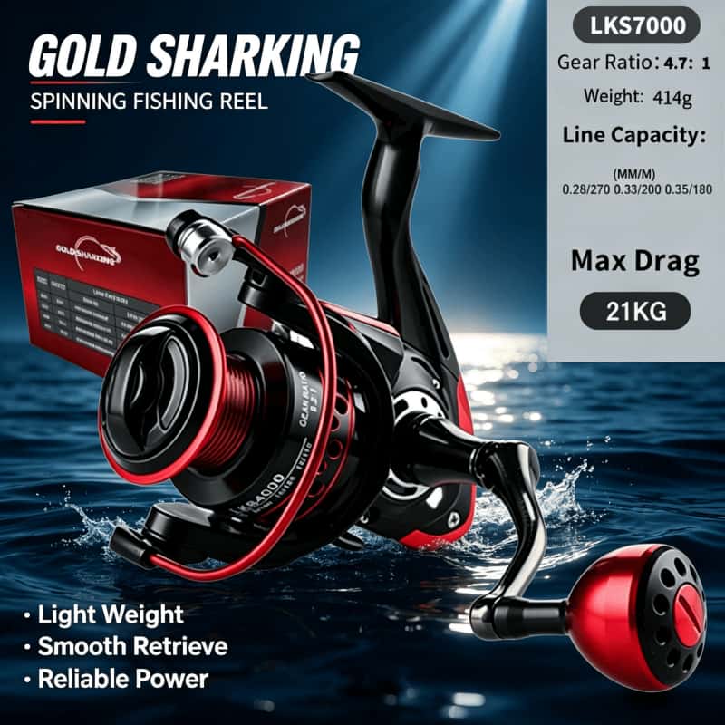 GOLD SHARKING-Spinning Reel, M - Daiwa Reel Fuego review and price