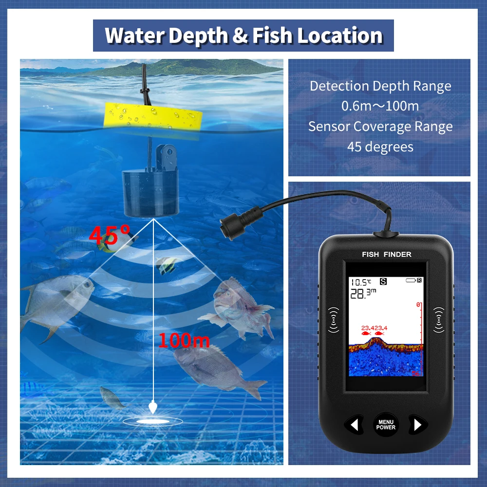 Erchang XF03 Fish Finders 45 D - Fishing Depth Finder review and price