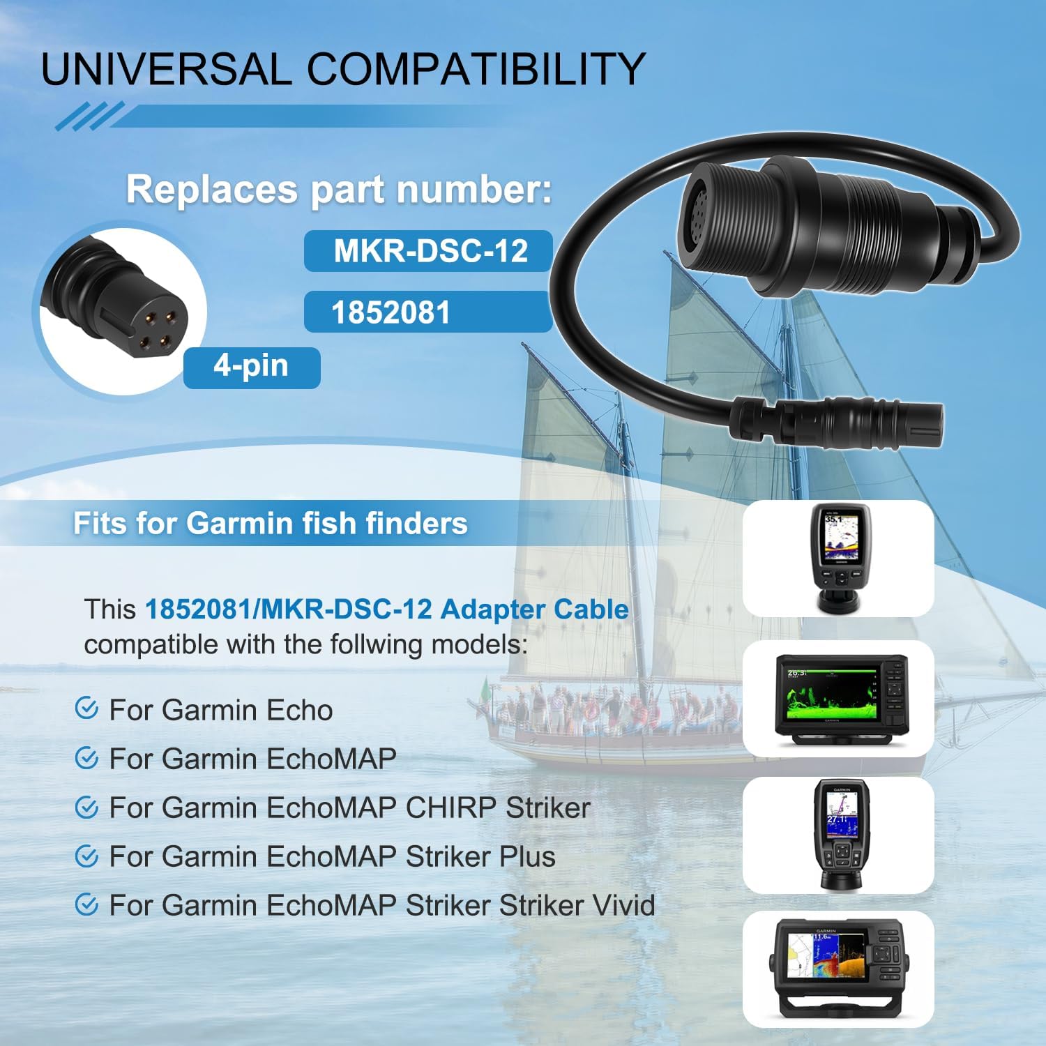 1852081 MKR-DSC-12 Adapter Cab - Fish Finder Cable review and price