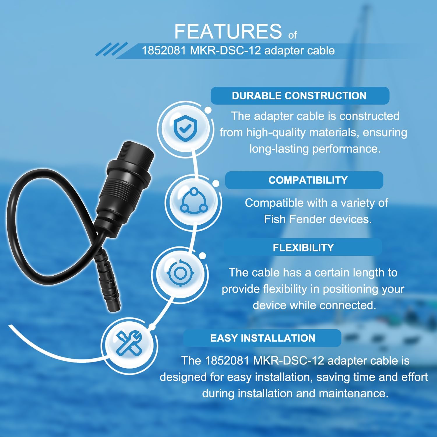 1852081 MKR-DSC-12 Adapter Cab - Fish Finder Cable review and price